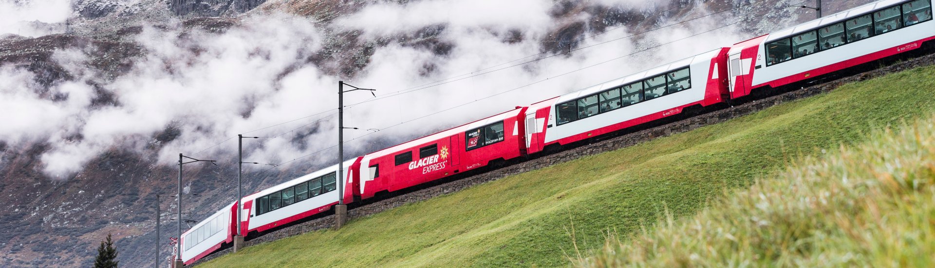 train through Swiss Alps