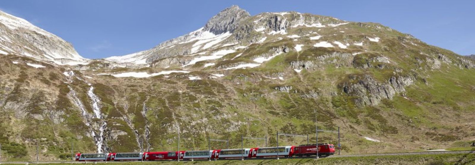 Switzerland train through Alps - The Glacier Express