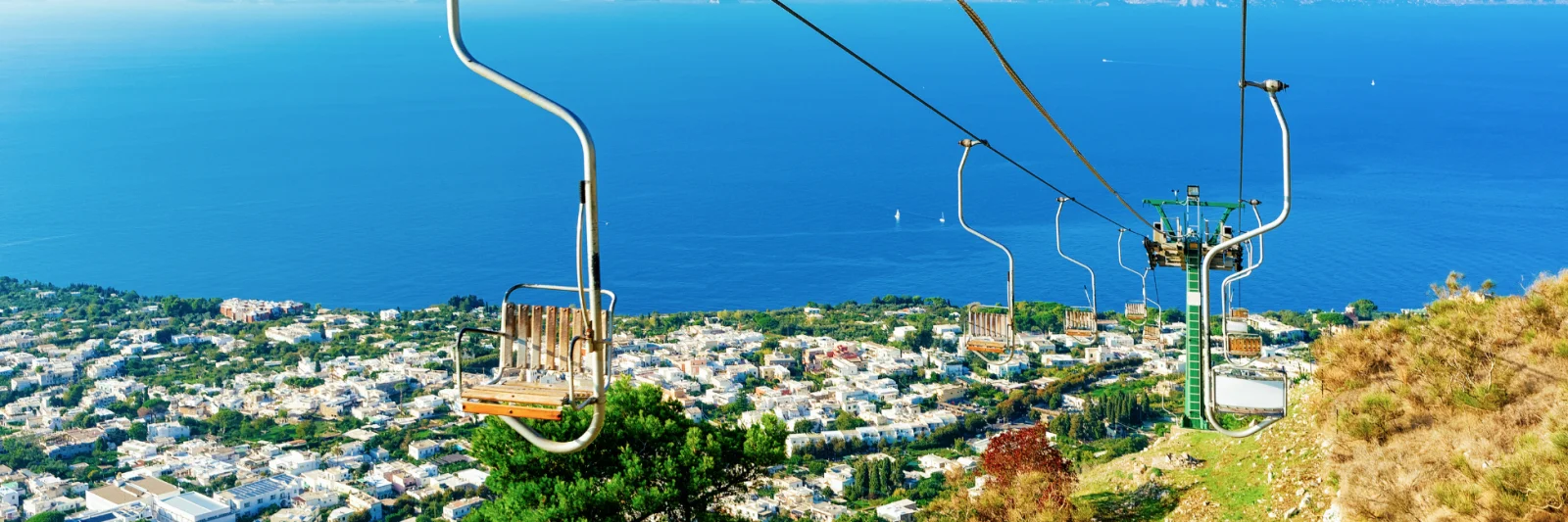 Capri island lift view