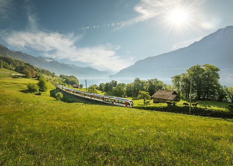 Sunny day on a Luzern-Interlaken Express holiday