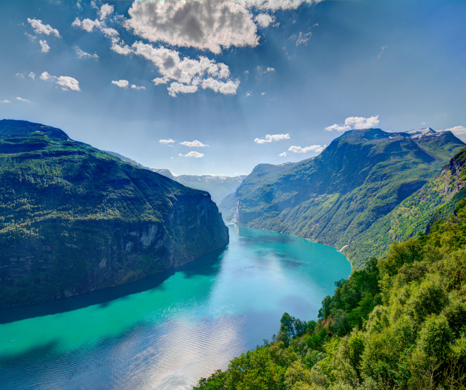 Norway fjord during summer