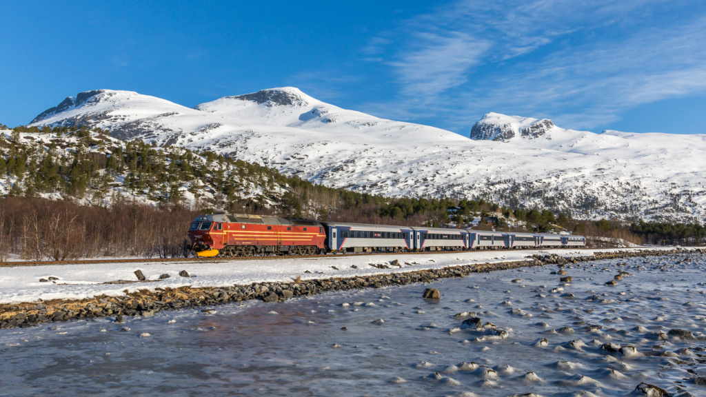 Train moving in Norway