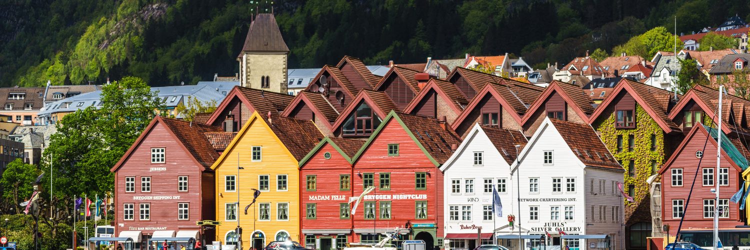 Vibrant houses on the side of the river