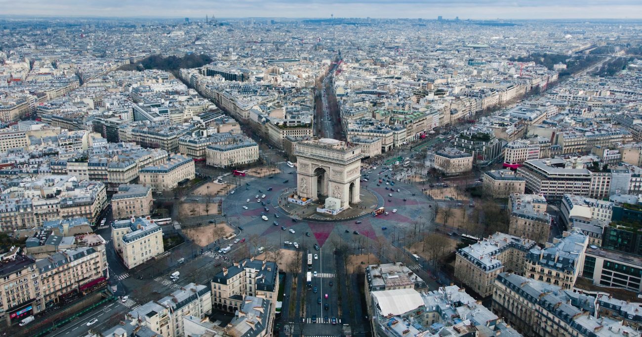 Place Charles de Gaulle seen from an aerial view